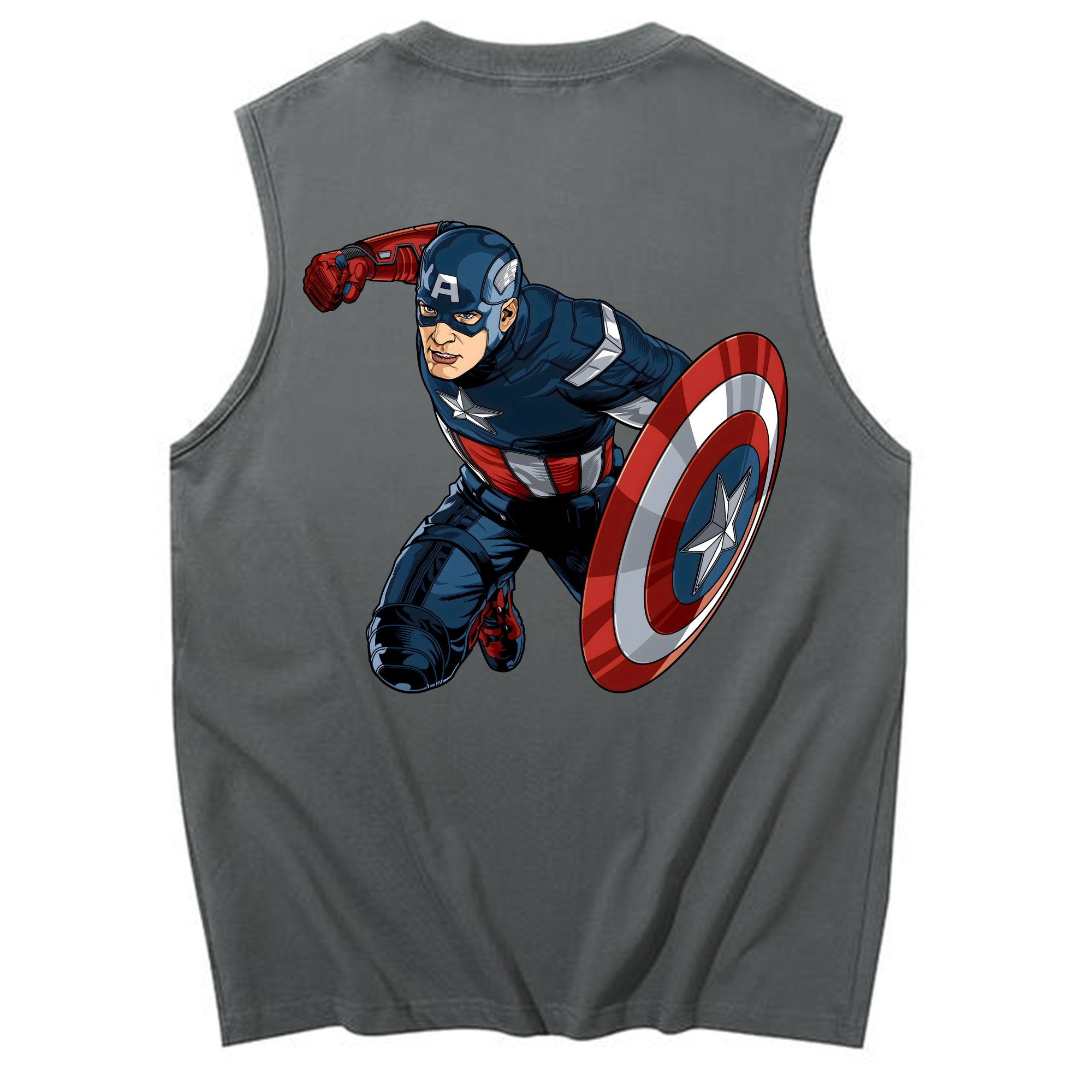 （画像用） アベンジャーズ The Avengers コットン100％タンクトップ（背面プリント）